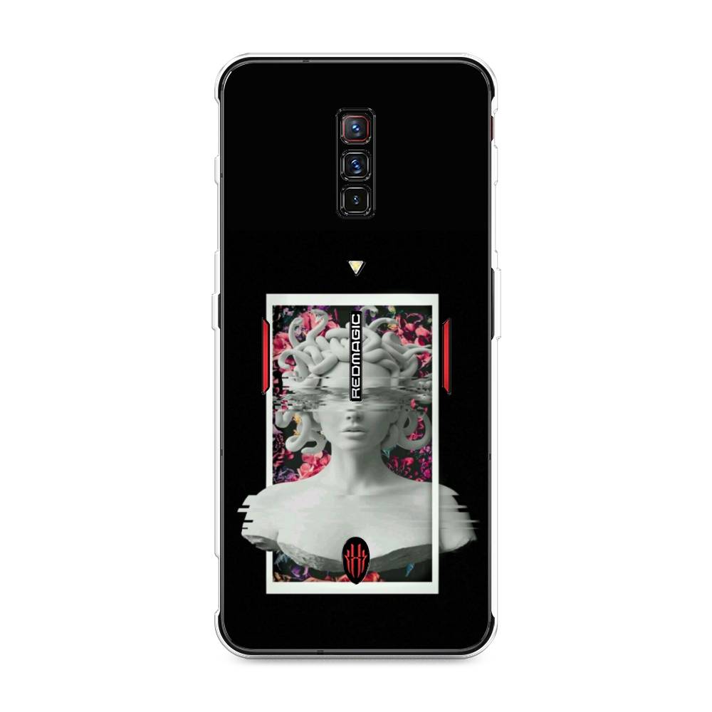 

Чехол на ZTE Nubia Red Magic 6 "Web Punk Медуза Горгона", Черный;серый, 135150-6