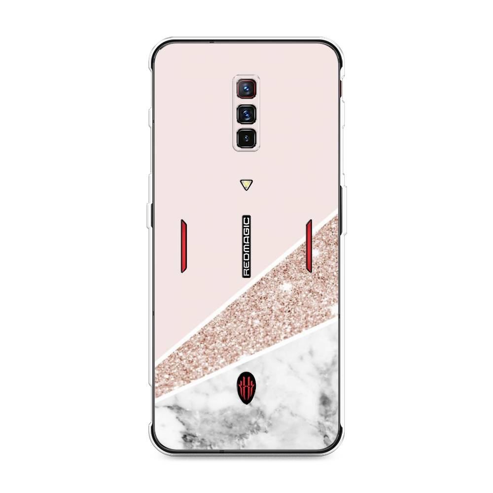 

Чехол на ZTE Nubia Red Magic 6 "Блестящий розовый мрамор", 135150-3