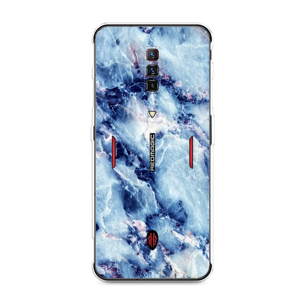 

Чехол на ZTE Nubia Red Magic 6 "Мрамор с синими прожилками", Синий, 135150-3