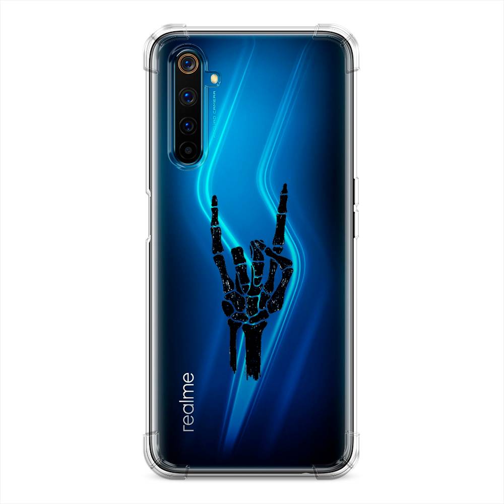 фото Противоударный силиконовый чехол "rock for a skeleton" на realme 6 pro awog