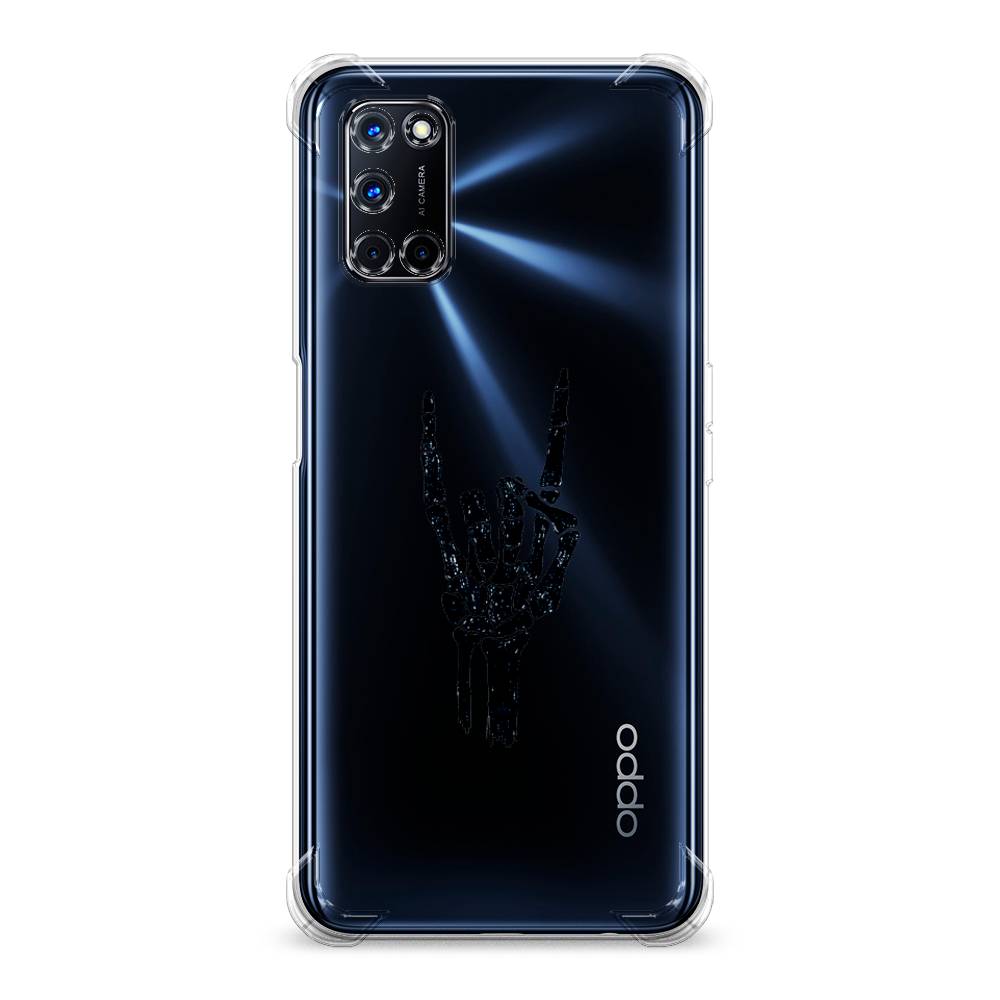 фото Противоударный силиконовый чехол "rock for a skeleton" на oppo a72 awog