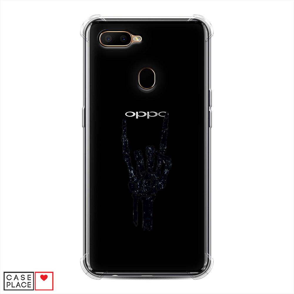 фото Противоударный силиконовый чехол "rock for a skeleton" на oppo a5s awog