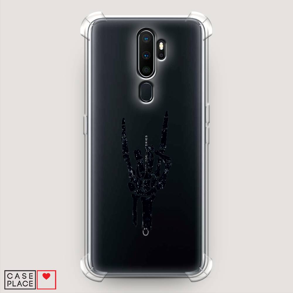 фото Противоударный силиконовый чехол "rock for a skeleton" на oppo a5 (2020) awog