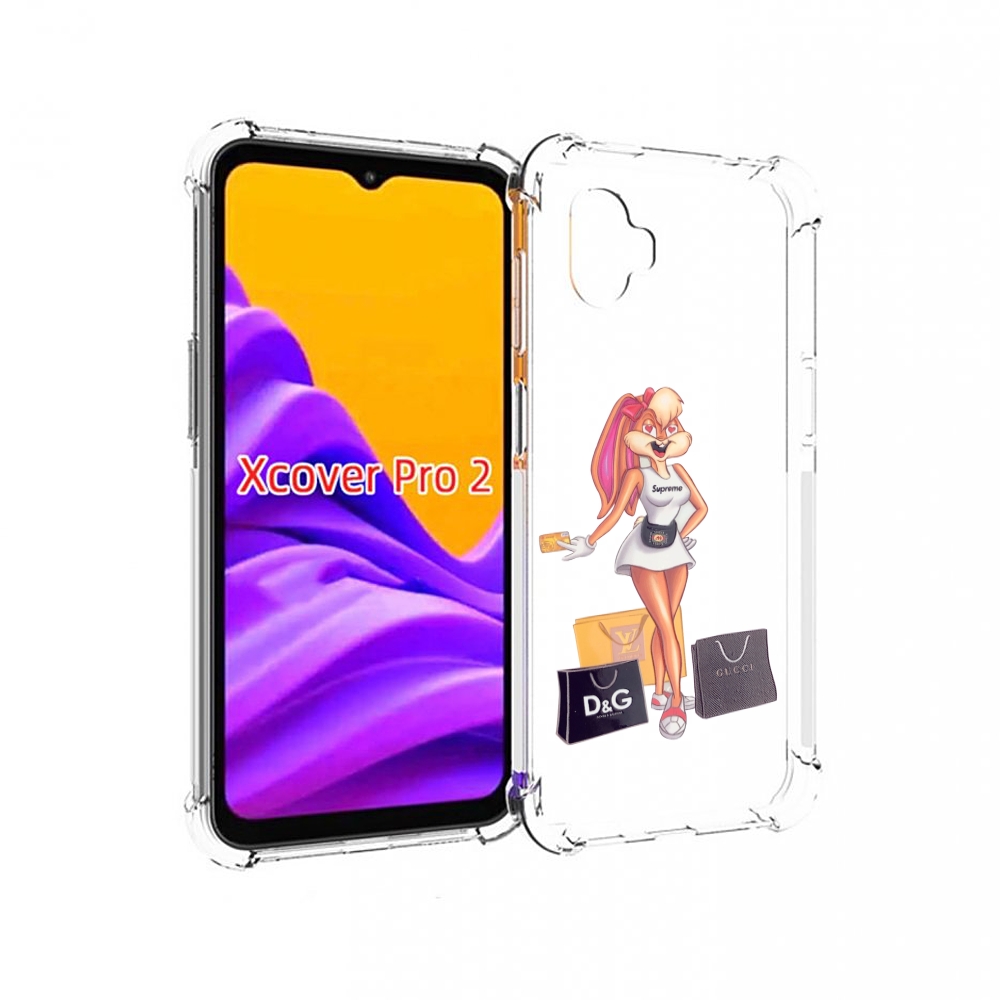 

Чехол MyPads модница-зайка женский для Samsung Galaxy Xcover Pro 2, Прозрачный, Tocco