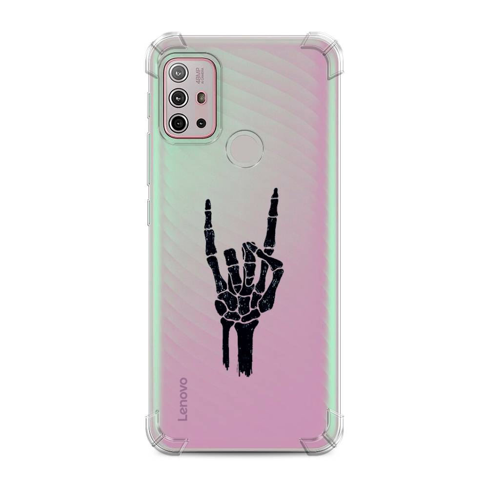 фото Противоударный силиконовый чехол "rock for a skeleton" на motorola moto g30 awog