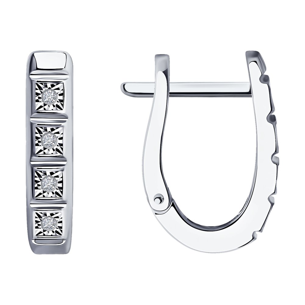 

Серьги из белого золота Diamant 52-220-01346-1, бриллиант, 52-220-01346-1