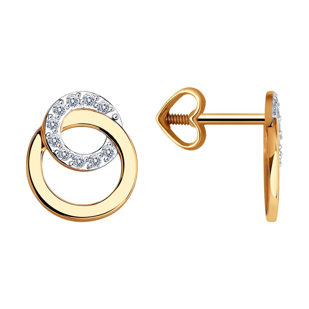 

Серьги из красного золота Diamant 51-122-01473-2, фианит, 51-122-01473-2