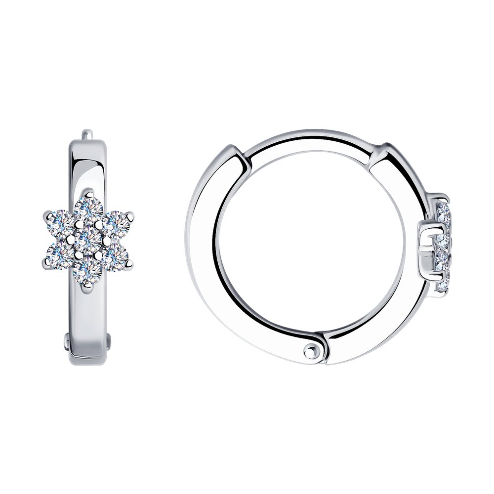 

Серьги конго из серебра SOKOLOV 94025744, фианит, 94025744