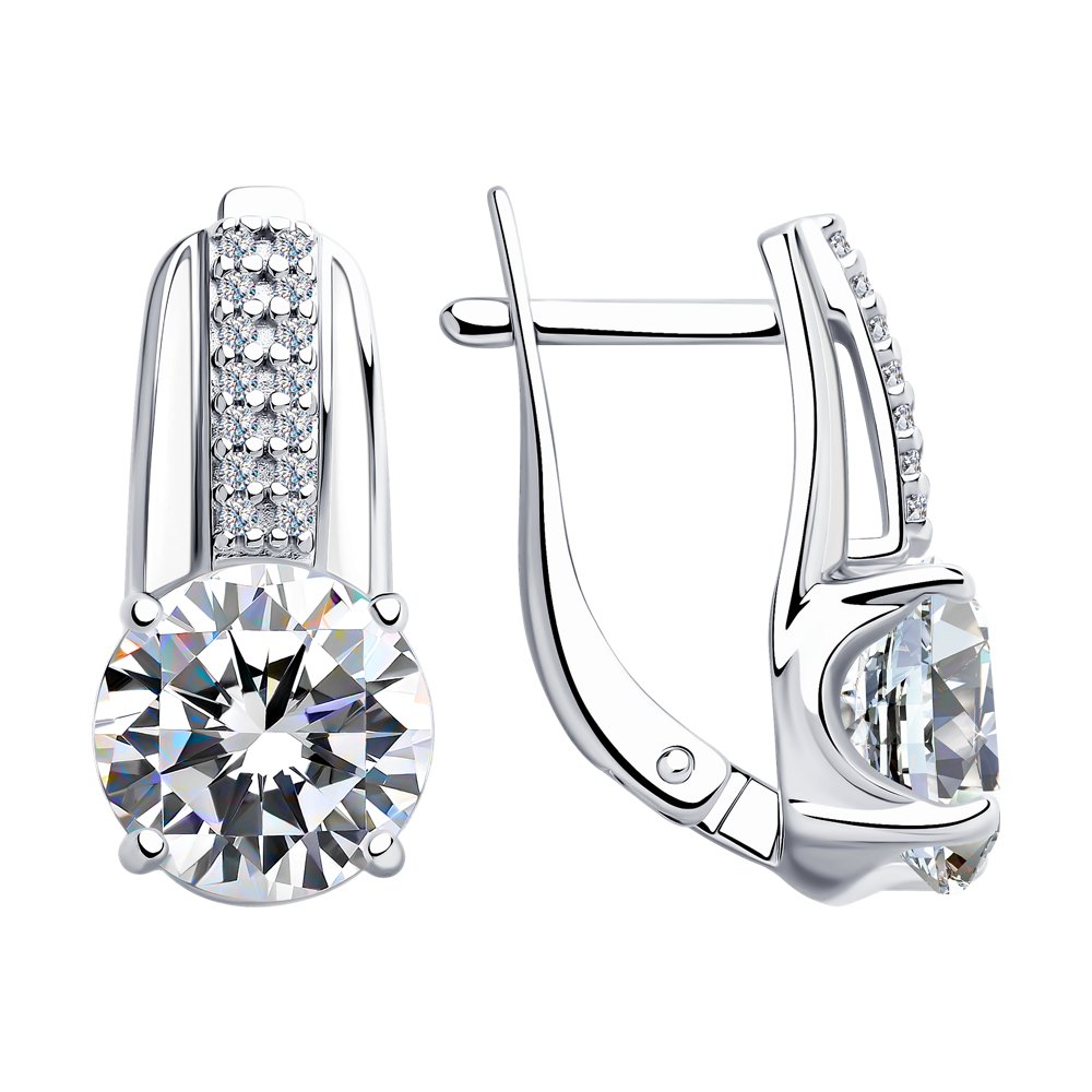 

Серьги из серебра с фианитом SOKOLOV 94023437, 94023437