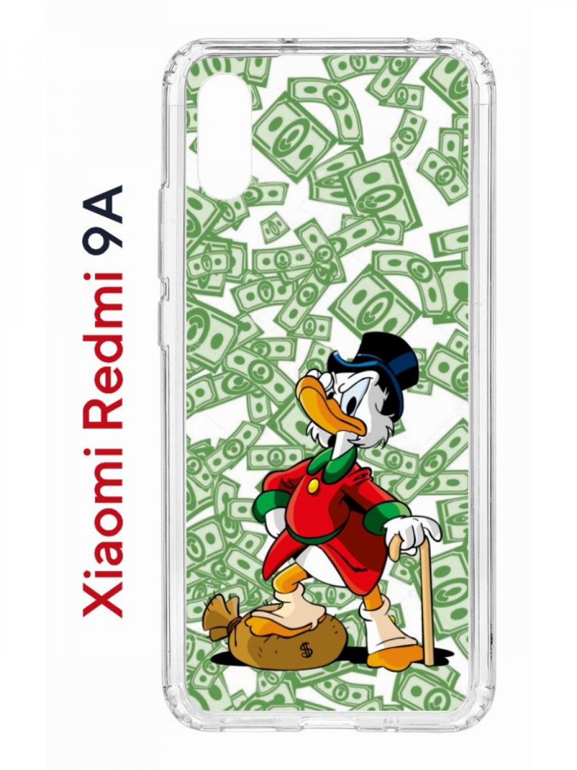 Чехол на Redmi 9A с принтом Kruche Print MacMoney,противоударный бампер,с защитой камеры