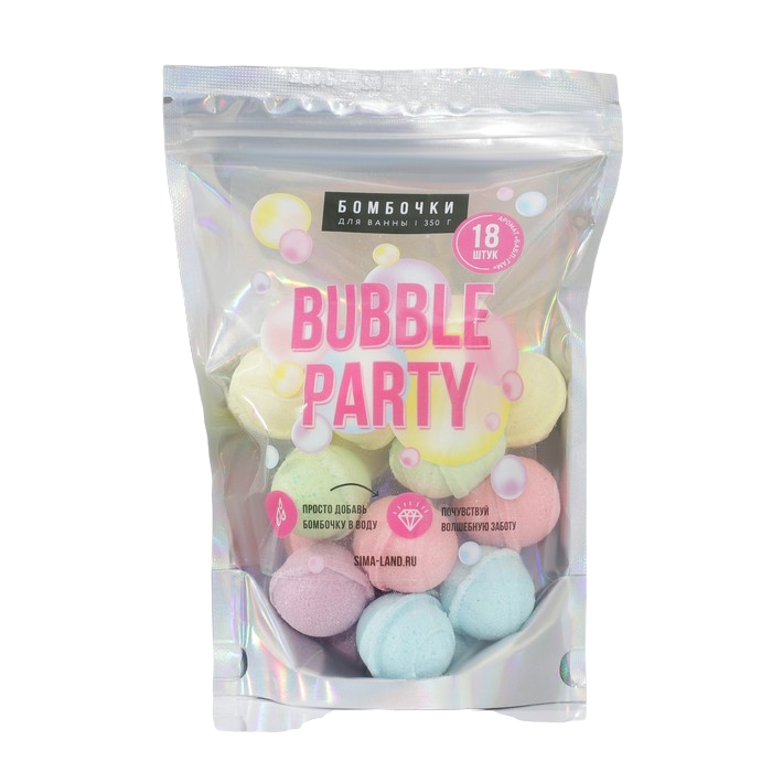 

Бомбочки для ванны «Bubble party» 18 шт, 350 г, с ароматом бабл-гам 7619287