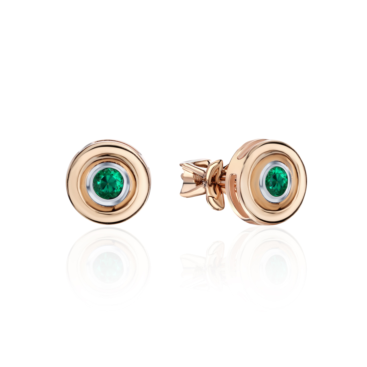 

Серьги из золота с изумрудом Эстет 01С517568-2, 01С517568-2