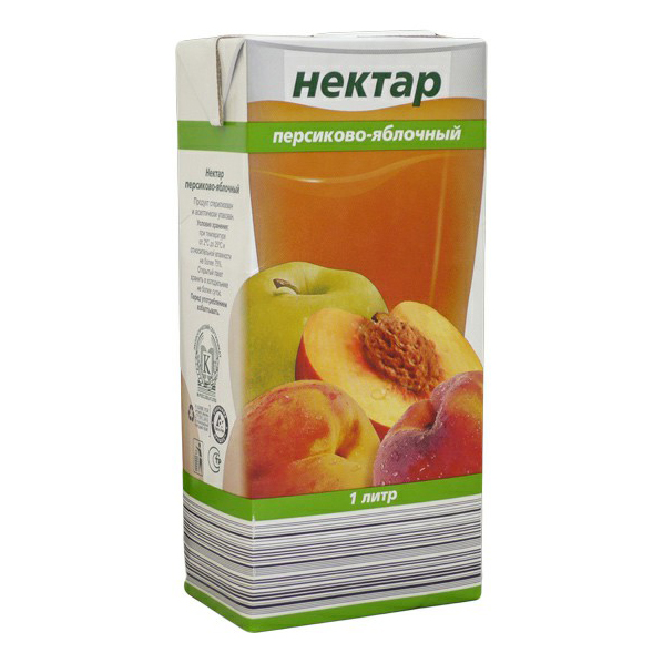 

Нектар яблочно-персиковый 1 л
