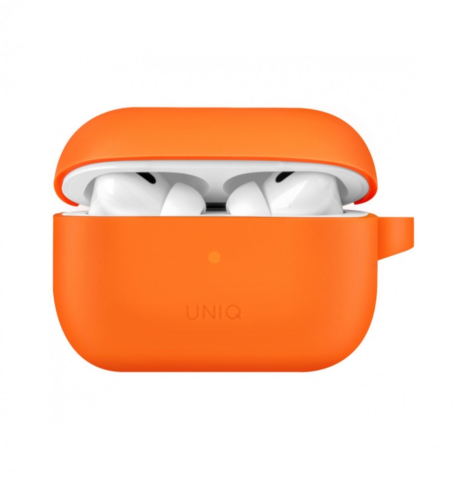 Комплект Uniq - чехол Vencer Silicone case + ремешок для AirPods Pro 2, Оранжевый