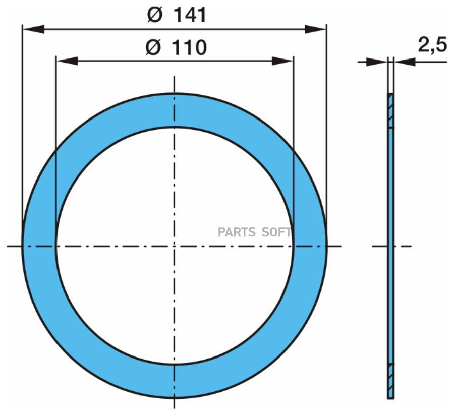 03.310.97.31.0_кольцо уплотнительное пласт.! 110x141x2.5 \BPW