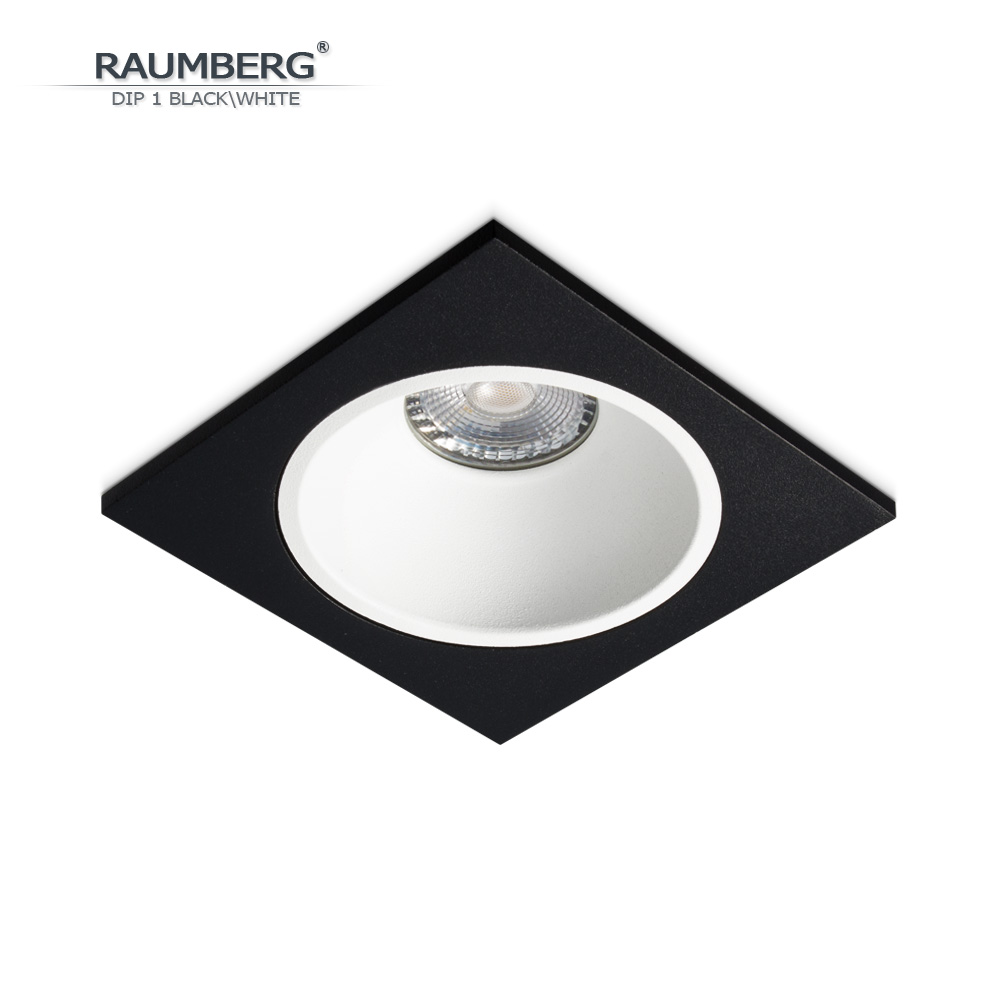 

Встраиваемый светильник RAUMBERG DIP 1 bkwh черный с белой вставкой, DIP1Bk/Wh