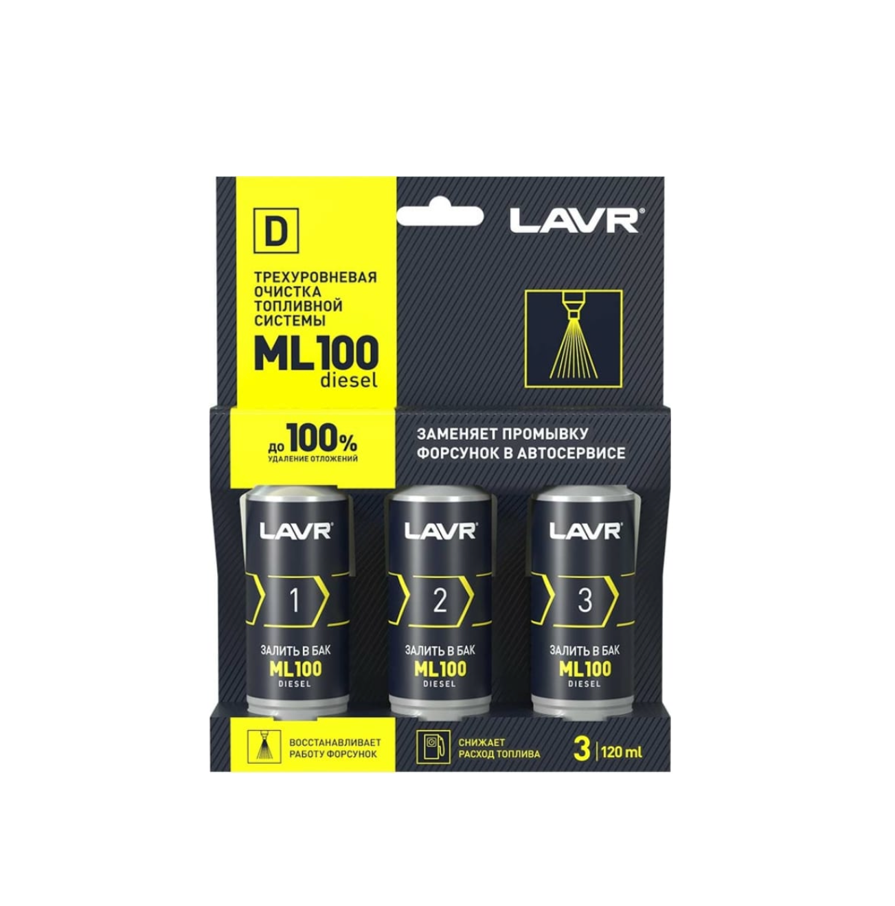 LAVR 'LN2138 Трехуровневая очистка топливной системы ML100  1шт