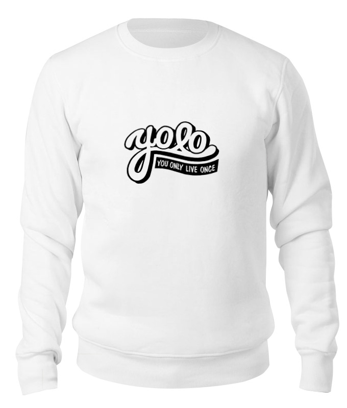 

Свитшот унисекс Printio Yolo (you only live once) белый XS, Yolo (you only live once)