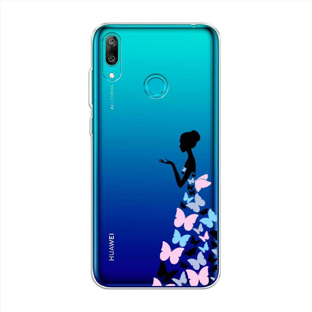 фото Чехол awog "платье из бабочек" для huawei y7 2019