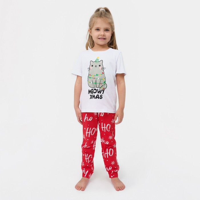 

KAFTAN Пижама детская KAFTAN "MEOWY XMAS" , размер 32 (110-116), MEOWY XMAS