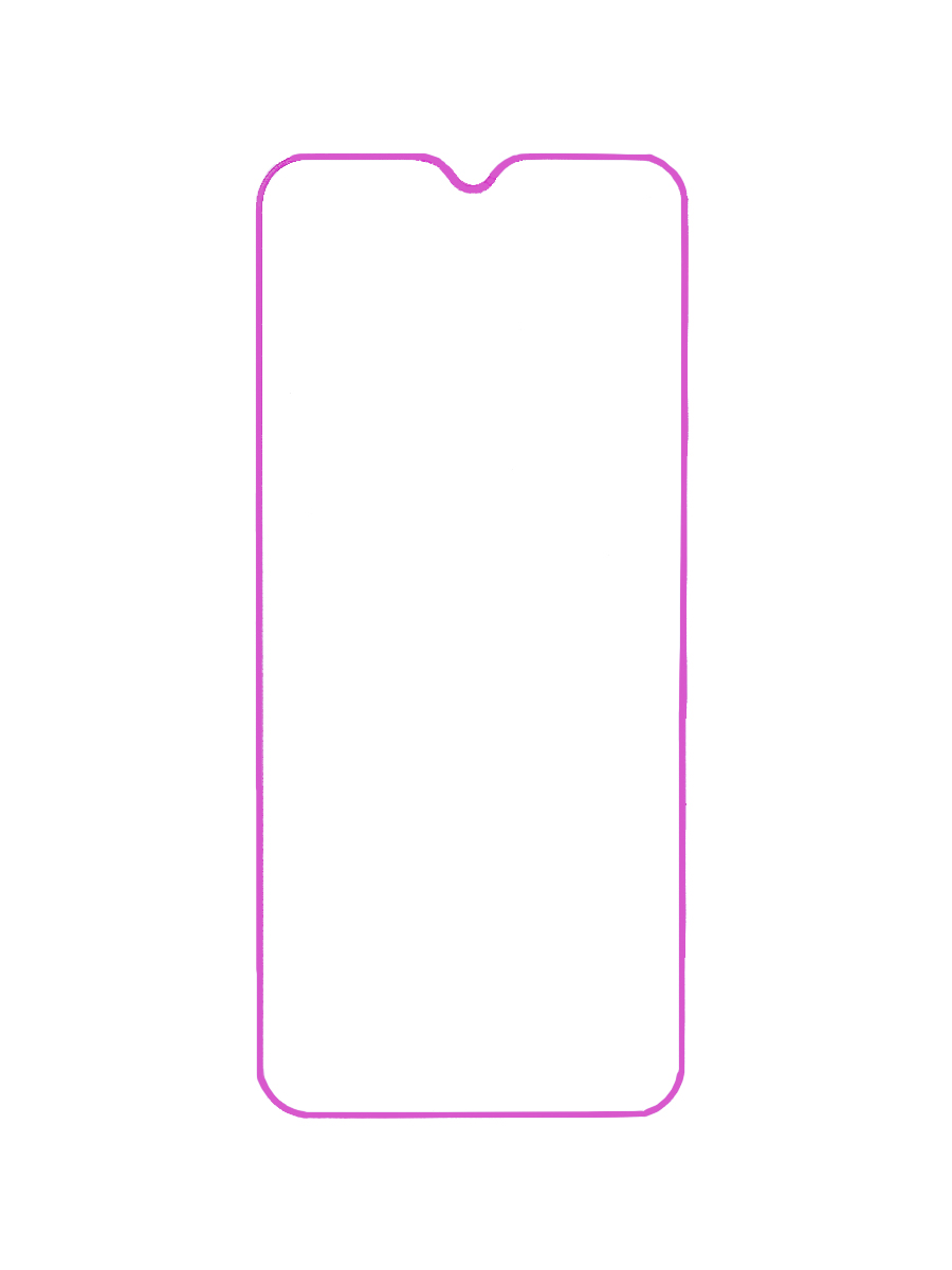 

Защитное стекло для Realme 5/6i/C3 C11/C11 2021/C25s с фиолетовой светящейся рамкой, ZTG-N-RLM-5