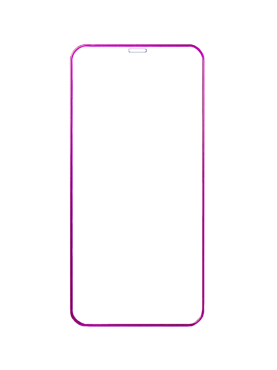 

Защитное стекло для iPhone 12/12 Pro с фиолетовой светящейся рамкой, ZTG-N-APL-12