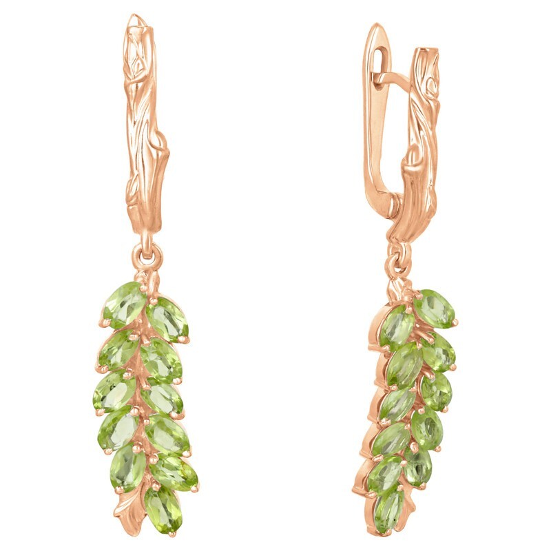 

Серьги из серебра с хризолитом LAZURIT-ONLINE 7851RG, 7851RG