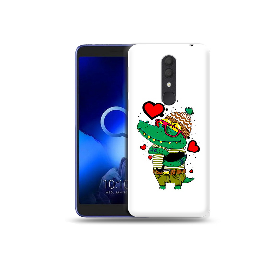

Чехол MyPads Tocco для Alcatel 1X Влюбленный крокодил (PT133941.659.48), Прозрачный, Tocco