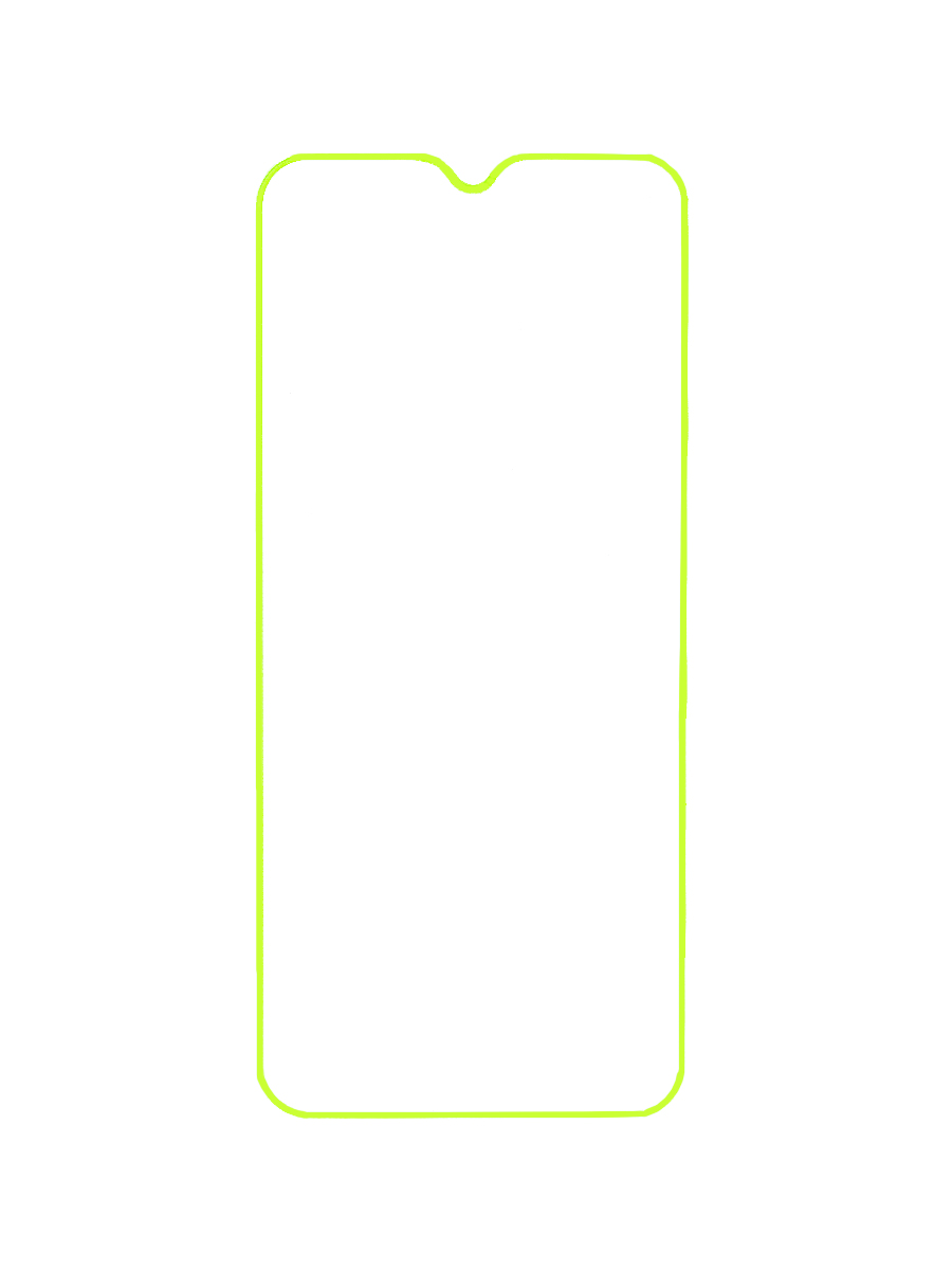 

Защитное стекло для Realme 5/6i/C3 C11/C11 2021/C15 C21 с желтой светящейся рамкой, ZTG-N-RLM-5