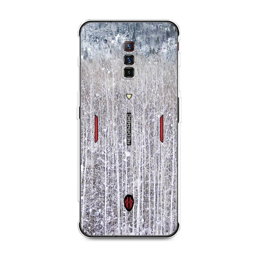 

Чехол на ZTE Nubia Red Magic 6 "Снежный лес", Бежевый;серый;белый, 135150-5