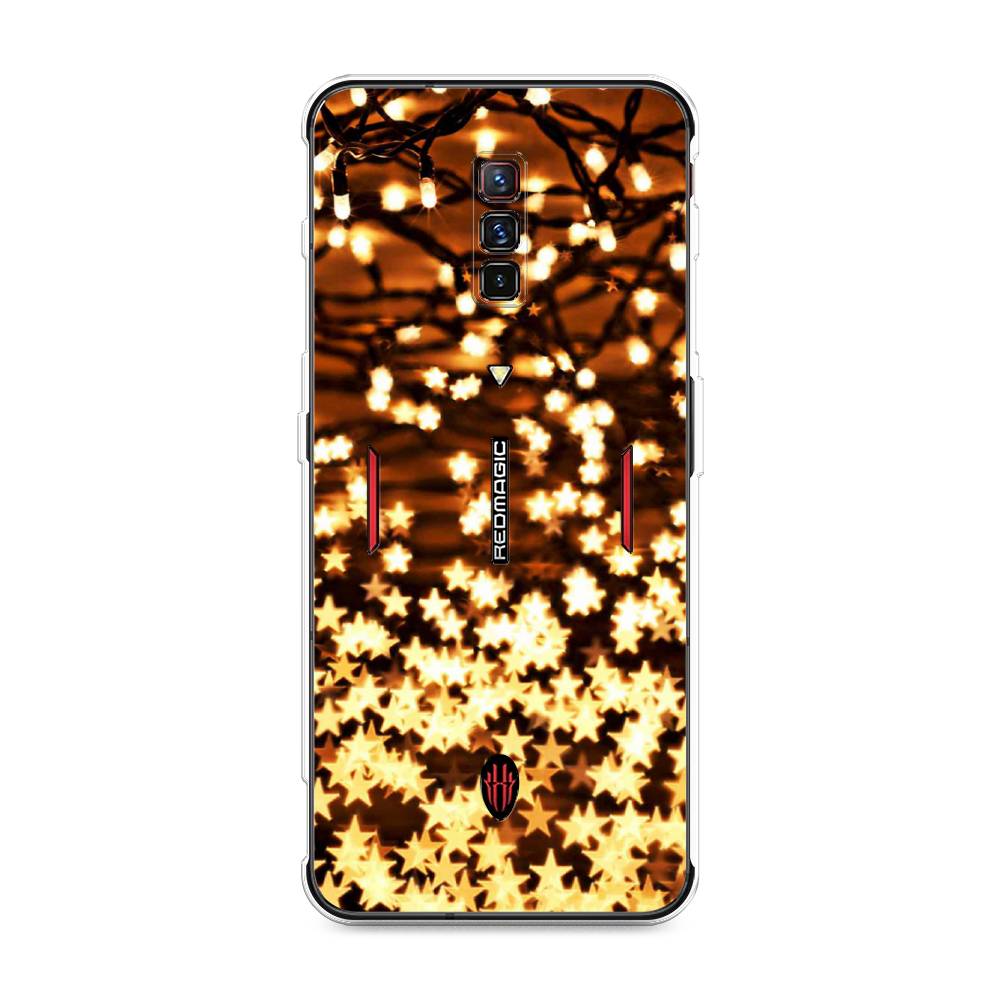 

Чехол на ZTE Nubia Red Magic 6 "Новогодняя гирлянда", Золотистый, 135150-5