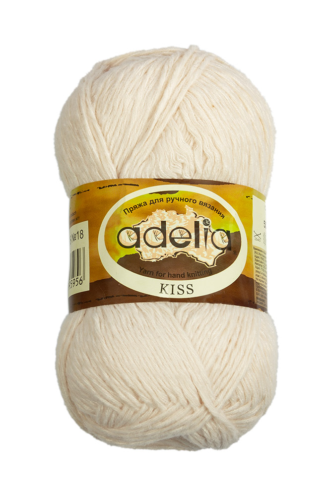

Пряжа Adelia Kiss, 10 шт. по 50 г., набор 100% полиэстер, 145 м №18 розово-бежевый, KISS