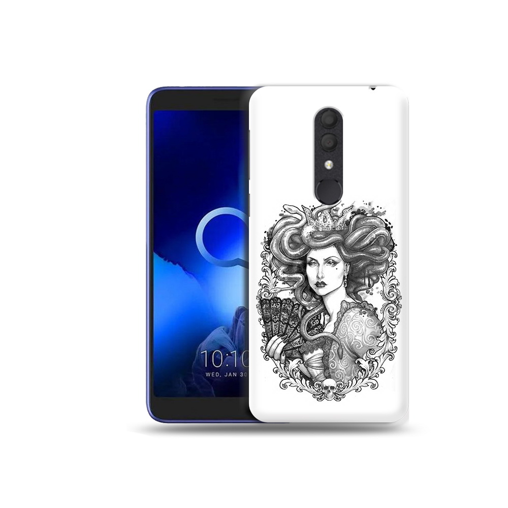 

Чехол MyPads Tocco для Alcatel 1X медуза черно белый (PT133941.659.472), Прозрачный, Tocco