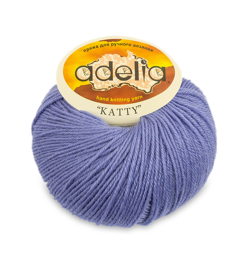 

Пряжа Adelia Katty, 10 шт. по 50 г., набор 100% шерсть, 150 м №22 т.голубой, KATTY