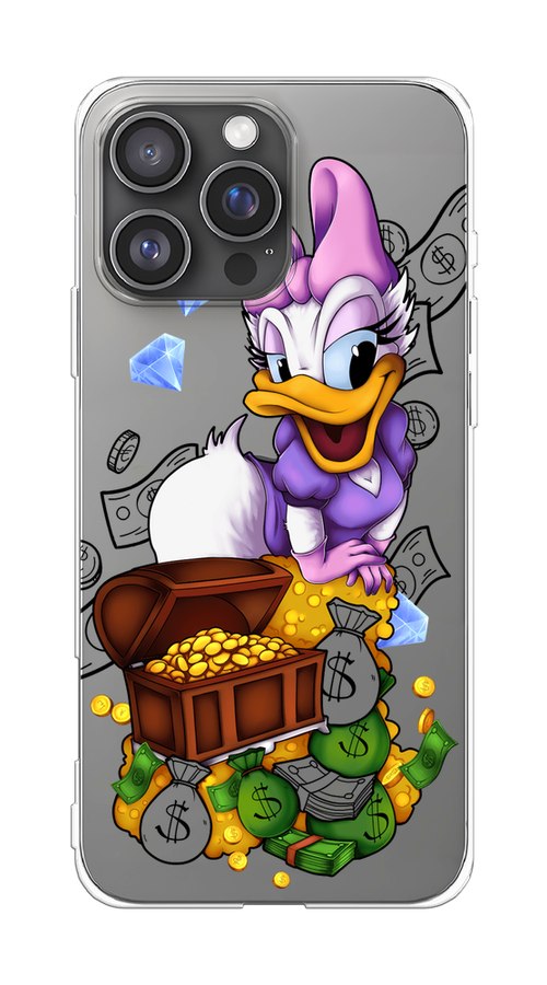 

Чехол на Apple iPhone 16 Pro Max "Rich Daisy Duck", Коричневый;белый;фиолетовый, 16350-1