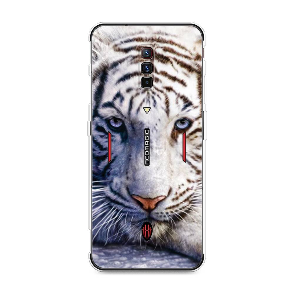 

Чехол на ZTE Nubia Red Magic 6 "Бенгальский тигр", Коричневый;белый, 135150-1