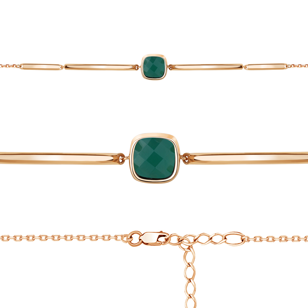 

Браслет из серебра с агатом р.  Aquamarine 7465109_925_з, 7465109_925_з