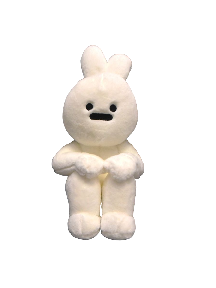 фото Мягкая игрушка kunzhut exclusive заяц, символ 2023, 28 см, белый, 102022-09