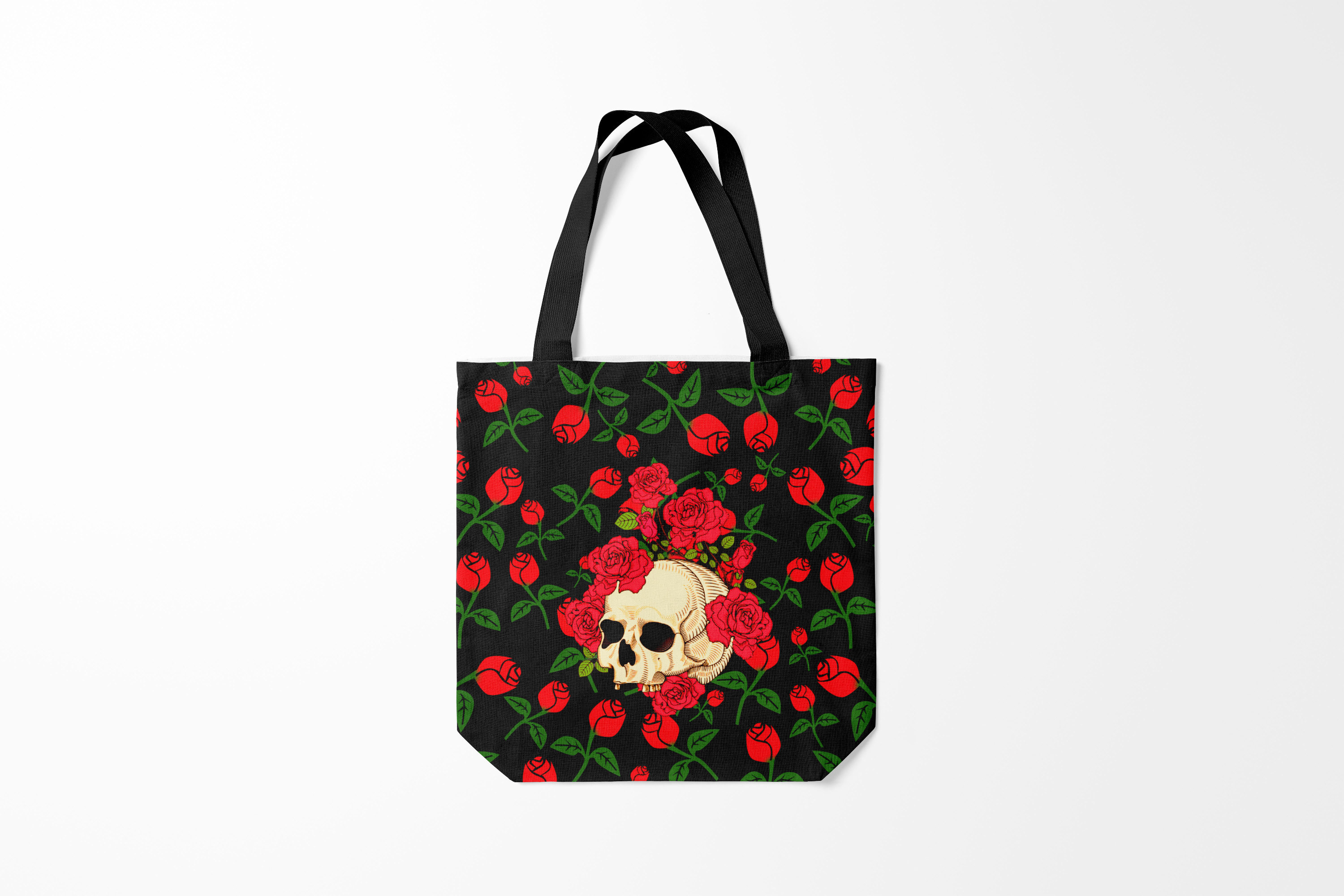 

Сумка шoппер унисекс Burnettie Черепа Skull Roses, черный, Черепа Skull Roses