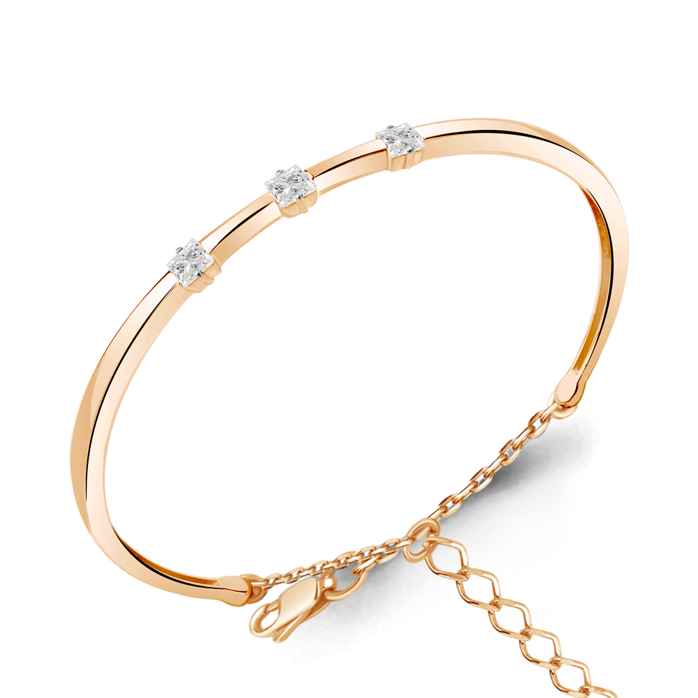 

Браслет из серебра с фианитом р.  Aquamarine 74647_925_з, 74647_925_з