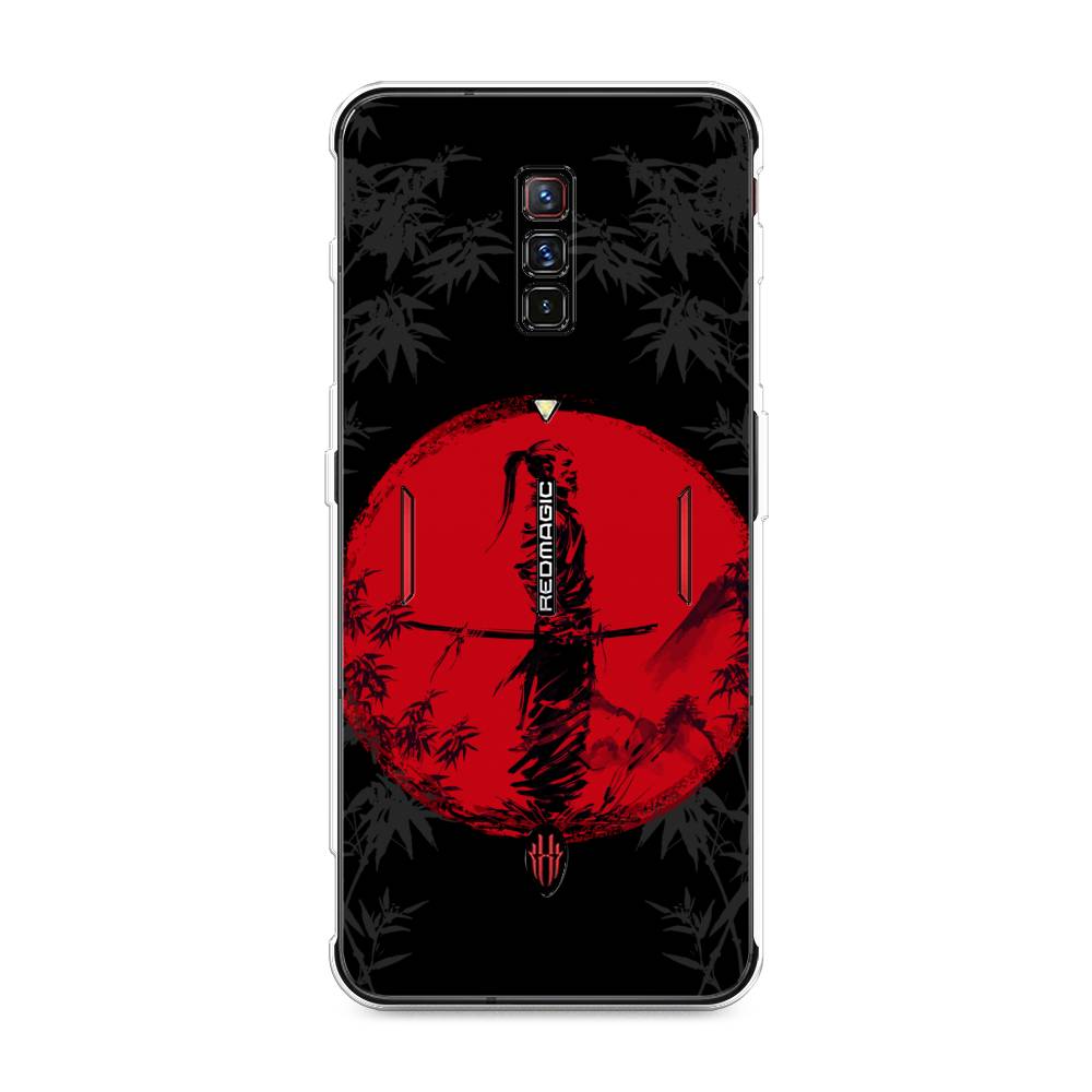 

Чехол на ZTE Nubia Red Magic 6 "Самурай на красном фоне", Черный;красный;серый, 135150-4