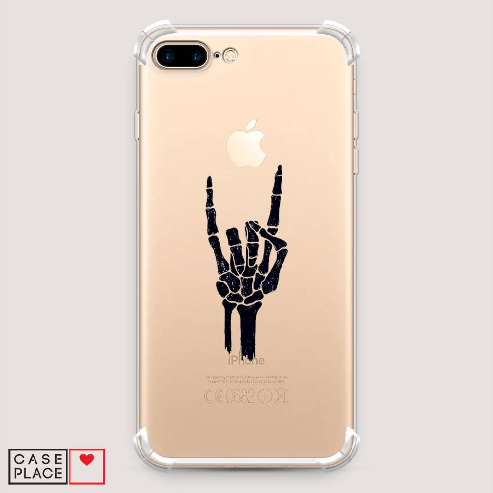 фото Противоударный силиконовый чехол "rock for a skeleton" на apple iphone 8 plus awog