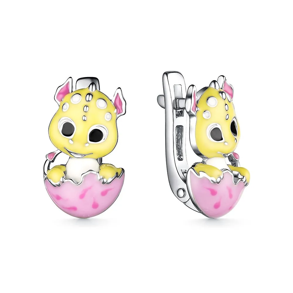 

Серьги из серебра DEWI KIDS 901022728, эмаль, 901022728