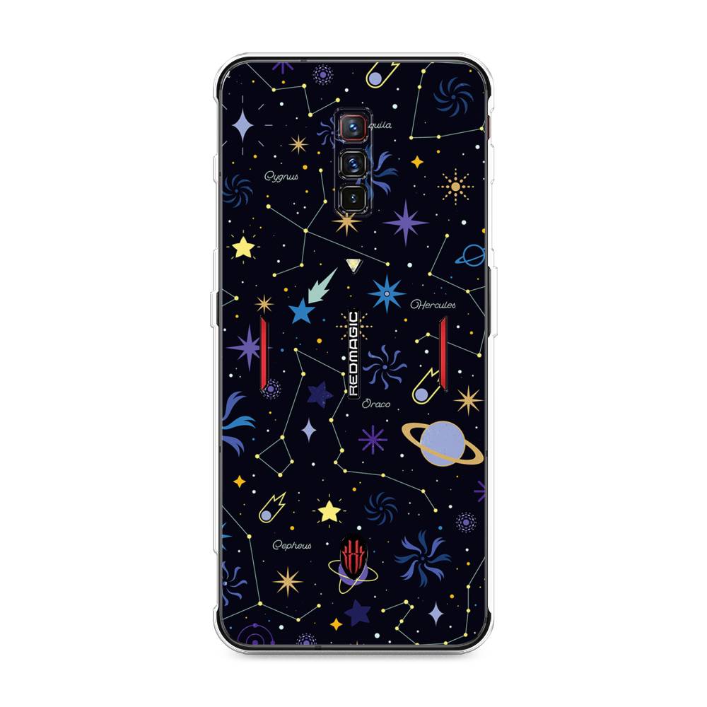 

Чехол на ZTE Nubia Red Magic 6 "Цветной космос", Желтый, 135150-2