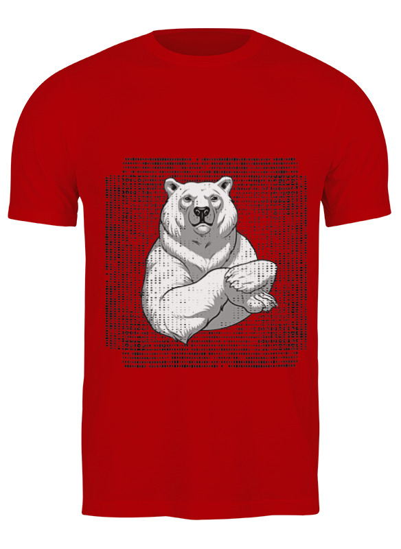 

Футболка мужская Printio Polar bear красная S, Красный, Polar bear