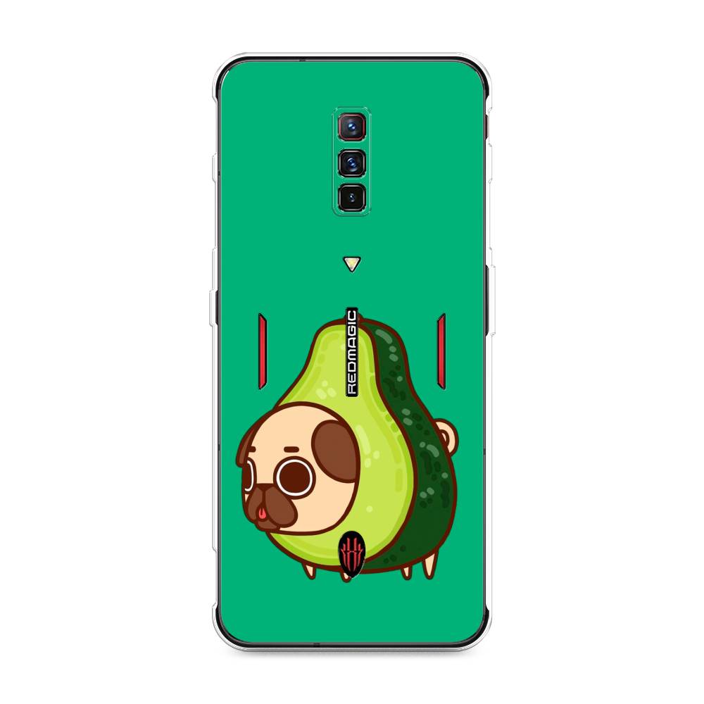 

Чехол на ZTE Nubia Red Magic 6 "Мопс авокадик", Зеленый, 135150-1