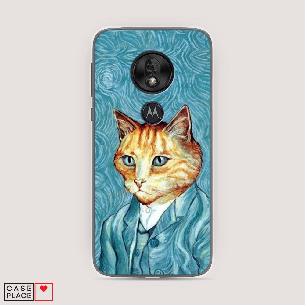

Чехол Awog на Motorola Moto G7 Play / Моторола Мото G7 Плэй "Кот Ван Гог", Разноцветный, 241250-2