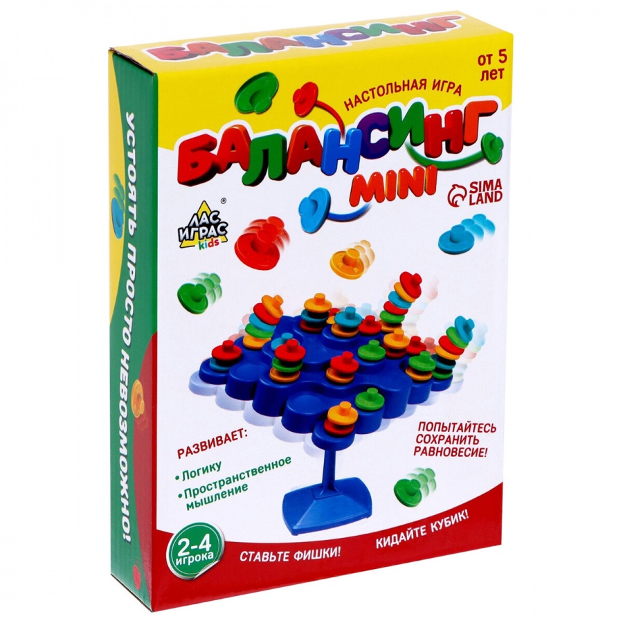 

Игра настольная на равновесие Лас Играс Kids Балансинг мини 48 фишек