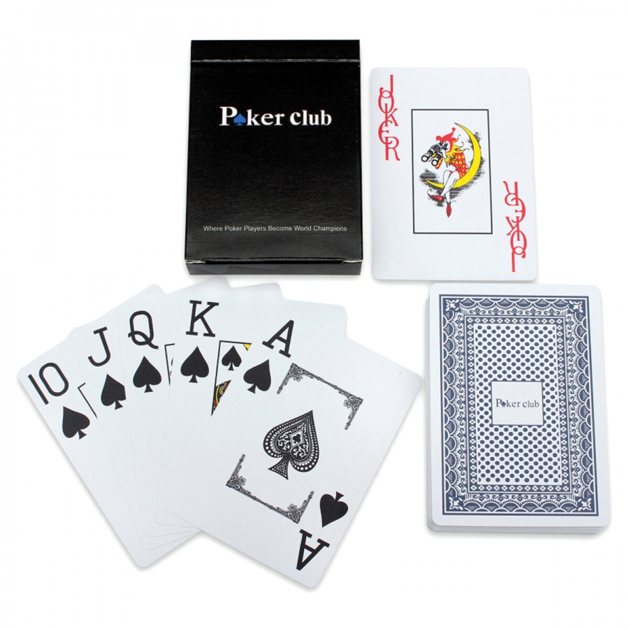 

Карты игральные пластиковые Poker club, 54шт., 8,7 х 6,3см, 25мкм