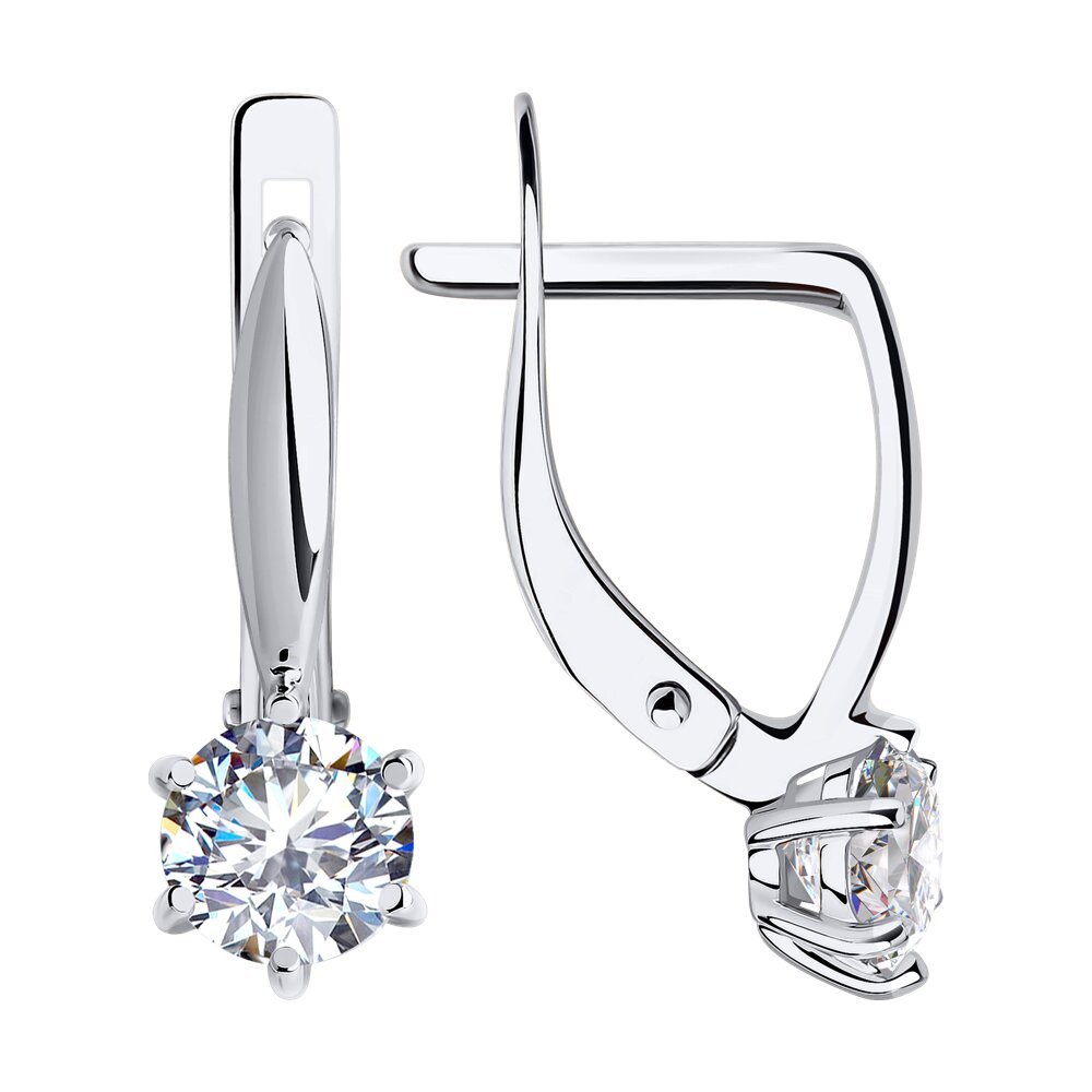 

Серьги из белого золота SOKOLOV 029827-3, фианит, 029827-3